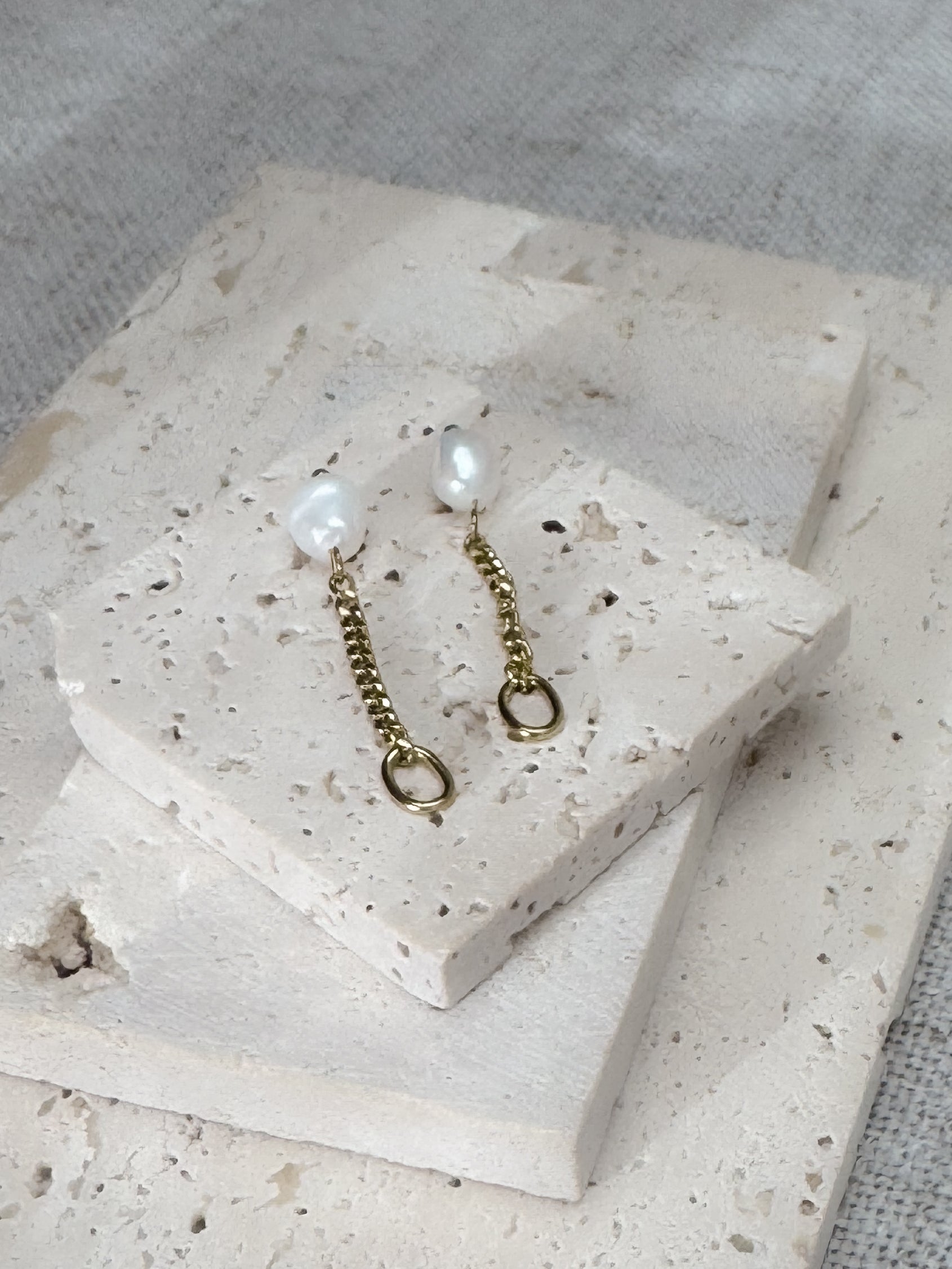 Wasserperlen Charms mit kurzer Kette